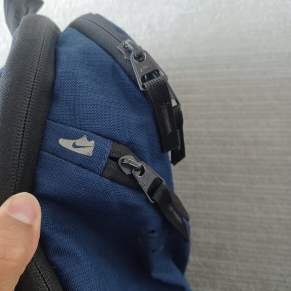 Nike Hoops Elite Backpack Blue Multi Zip Pockets Shoe Storage Basketball School - Picture 4 of 9